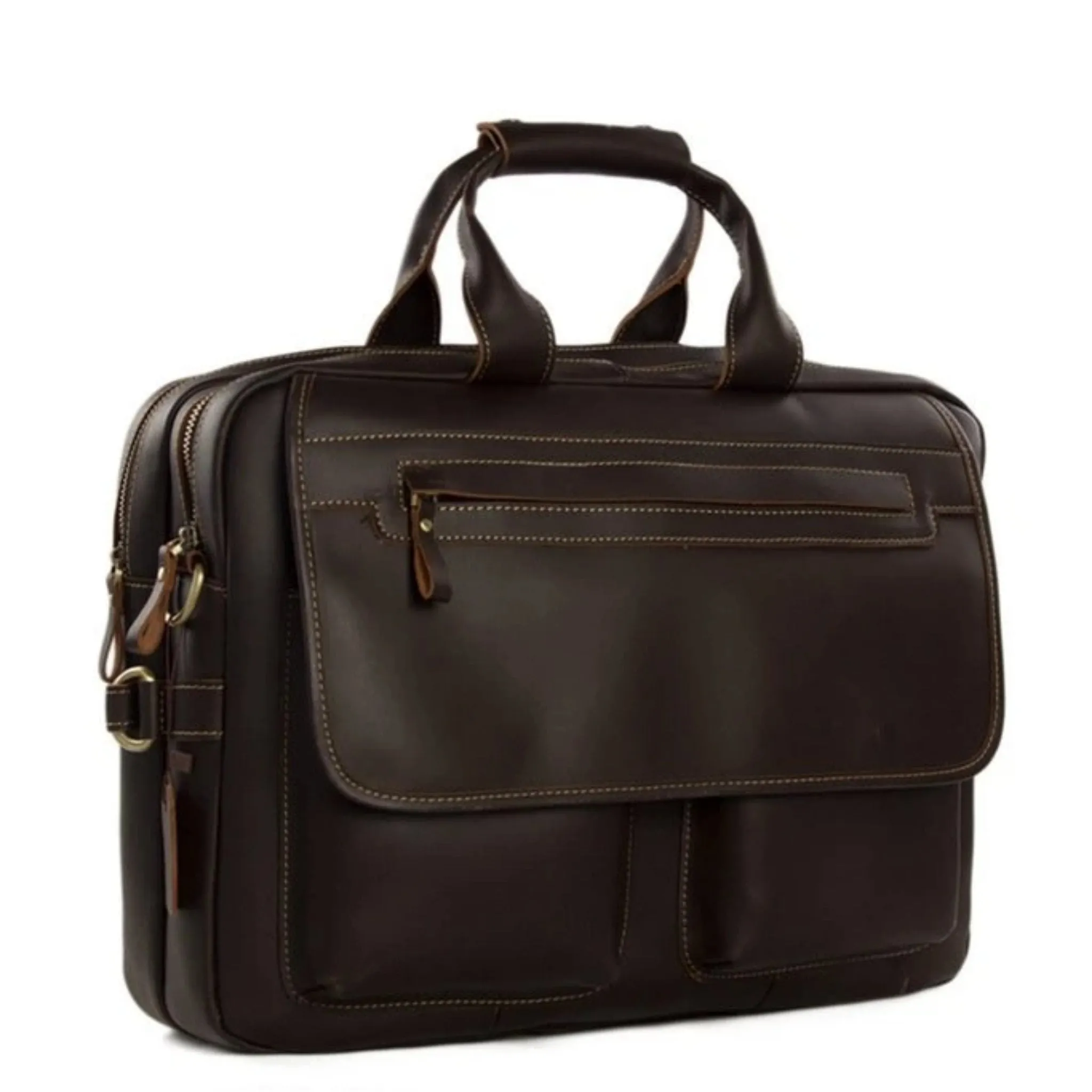 Handmade Full Grain Genuine Leather Business Satchel