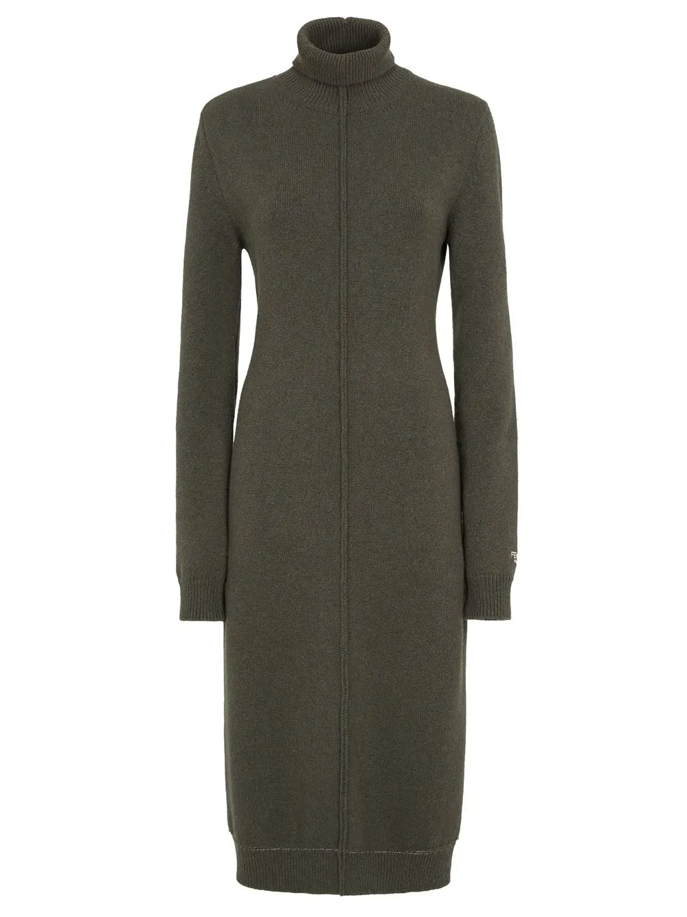 HIGH NECK CASHMERE MIDI DRESS