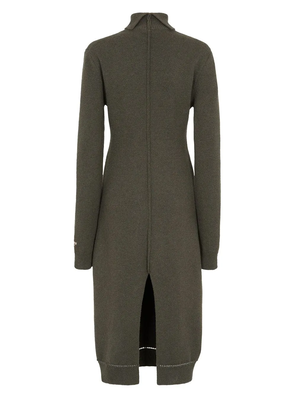 HIGH NECK CASHMERE MIDI DRESS