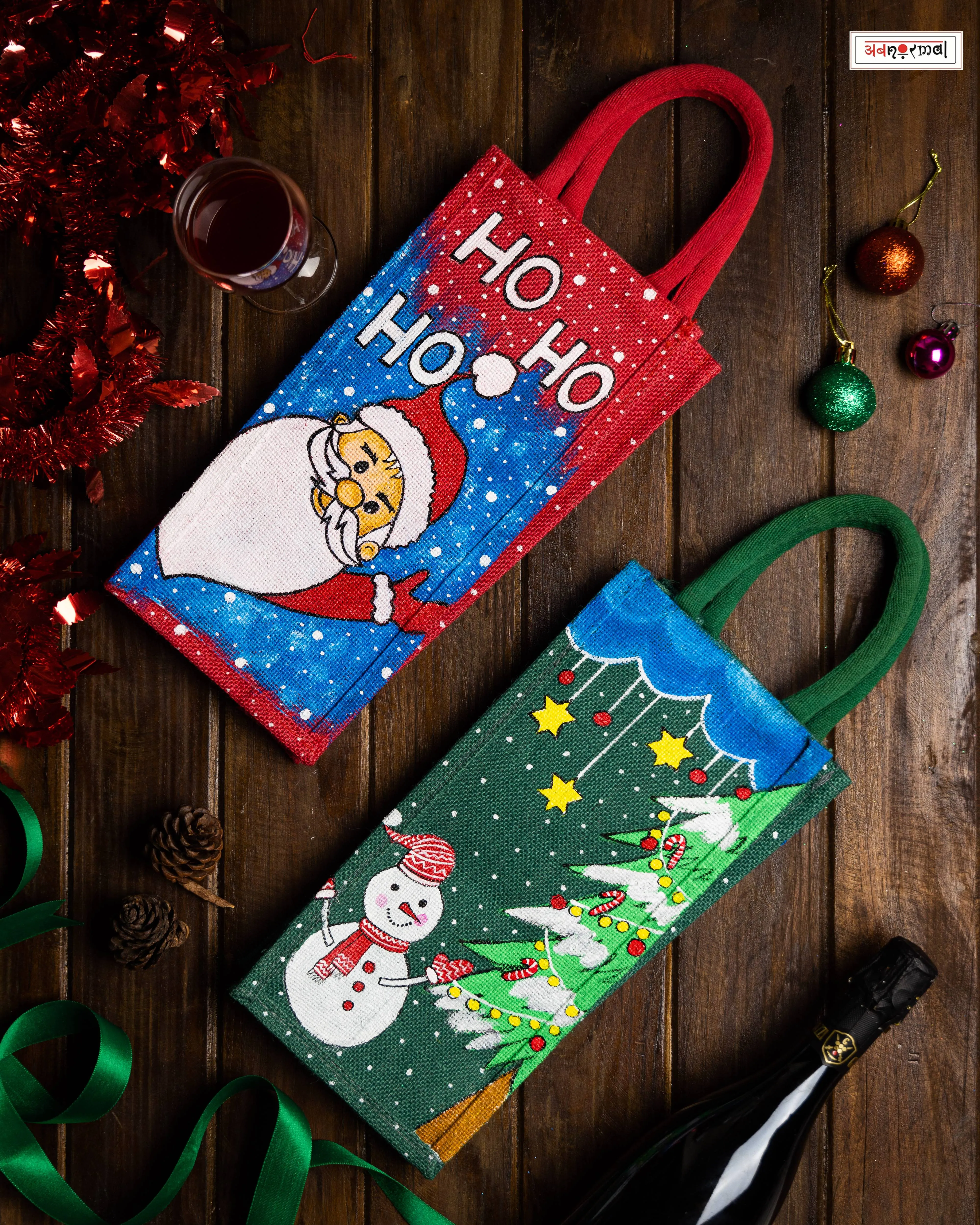 HOLIDAY SPIRIT WINE BAG
