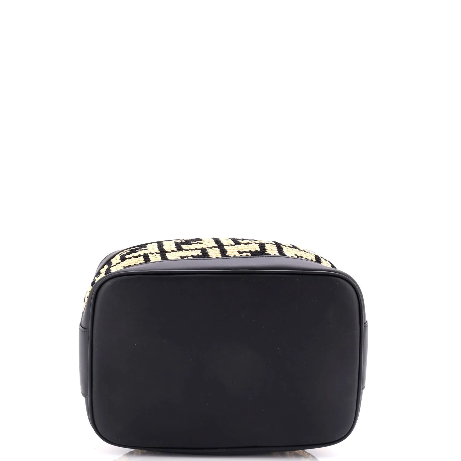 Insulated Bag Zucca Raffia with Leather