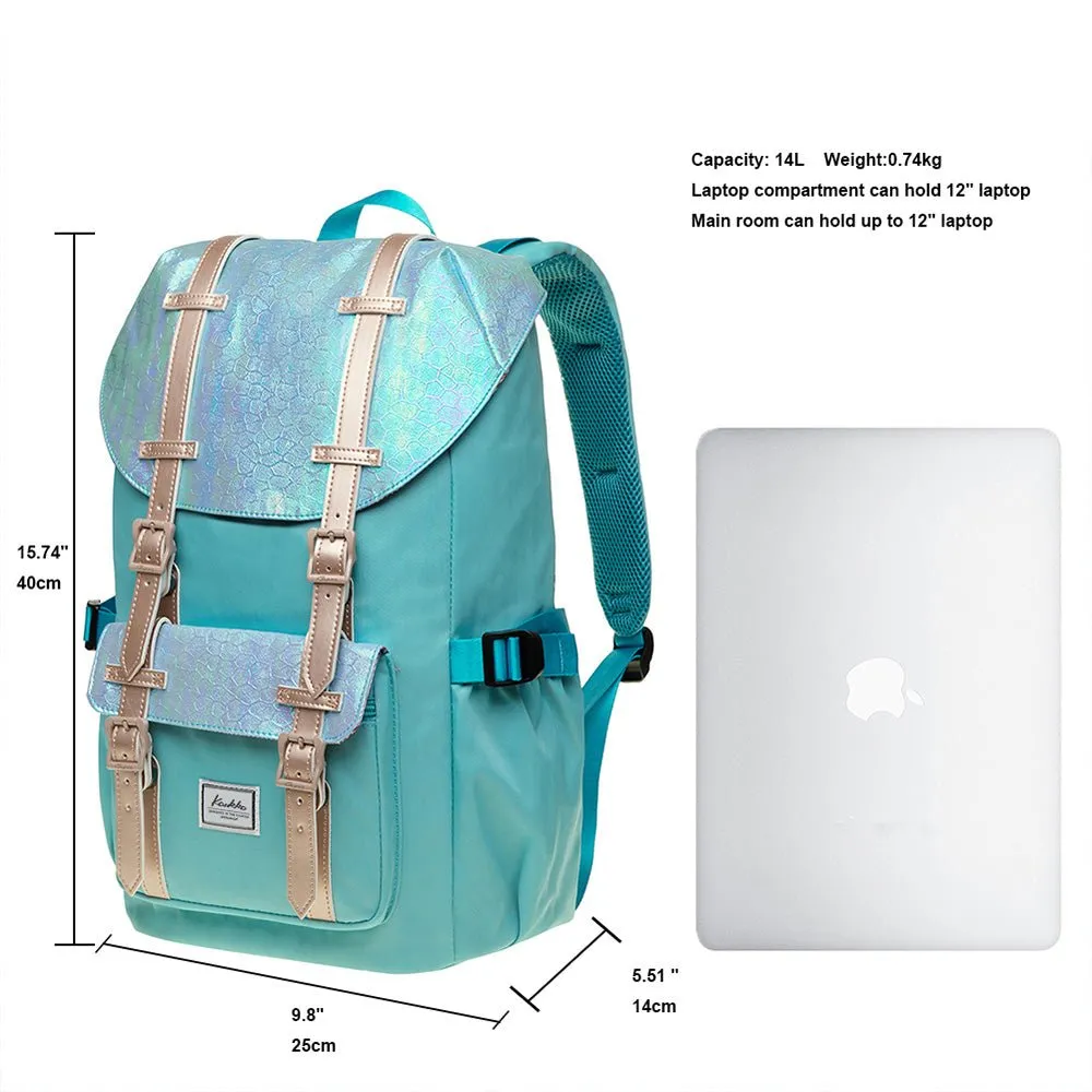 KAUKKO Backpack for city trips, EP5-14 ( Fairy bluegreen / 14L )