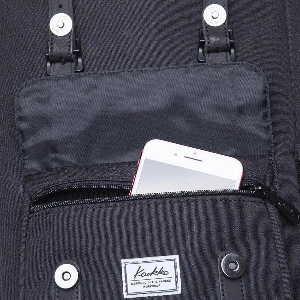 KAUKKO Backpack for city trips, EP5-6 ( Black / 16.1L )