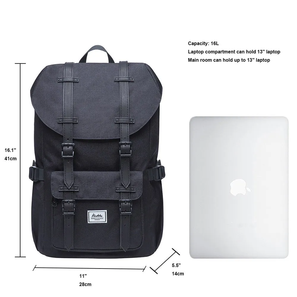 KAUKKO Backpack for city trips, EP5-6 ( Black / 16.1L )