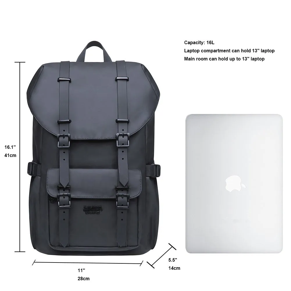 KAUKKO Backpack for city trips, EP5-9 ( Black / 16.1L)
