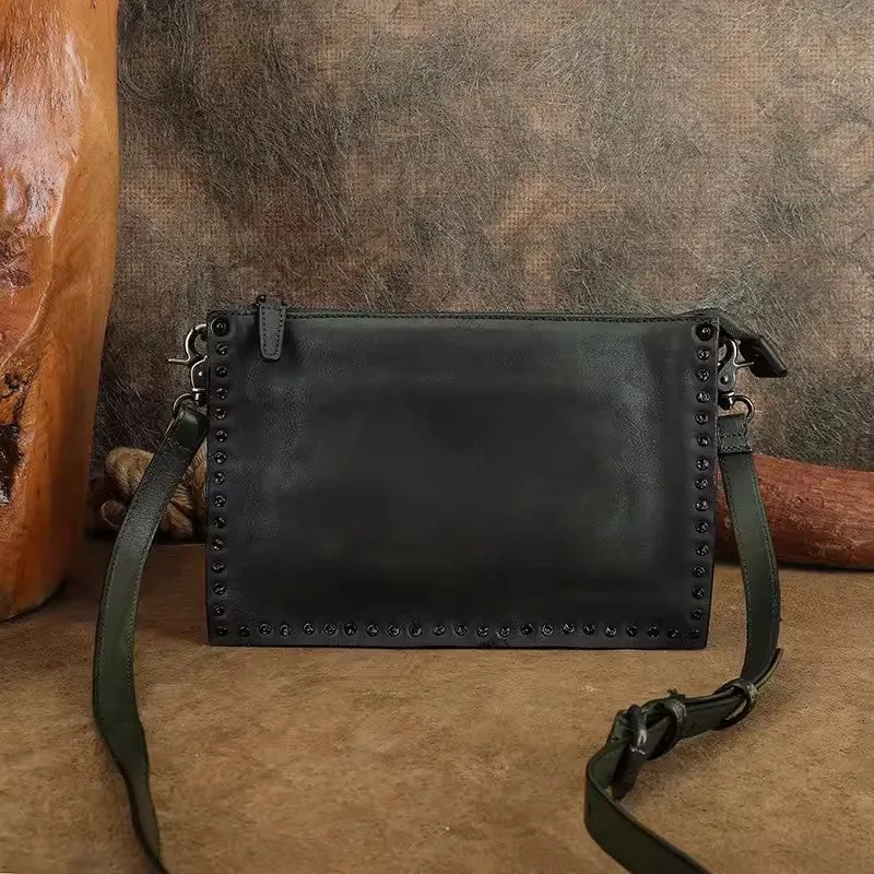 Ladies Leather Side Bag Brown Leather Shoulder Purse