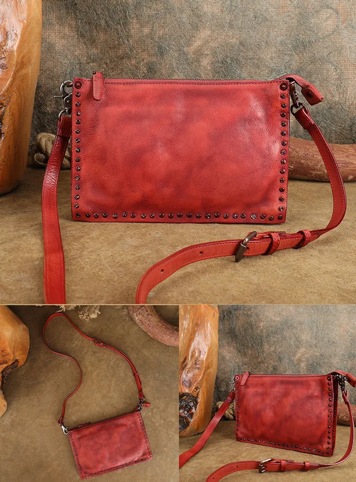 Ladies Leather Side Bag Brown Leather Shoulder Purse