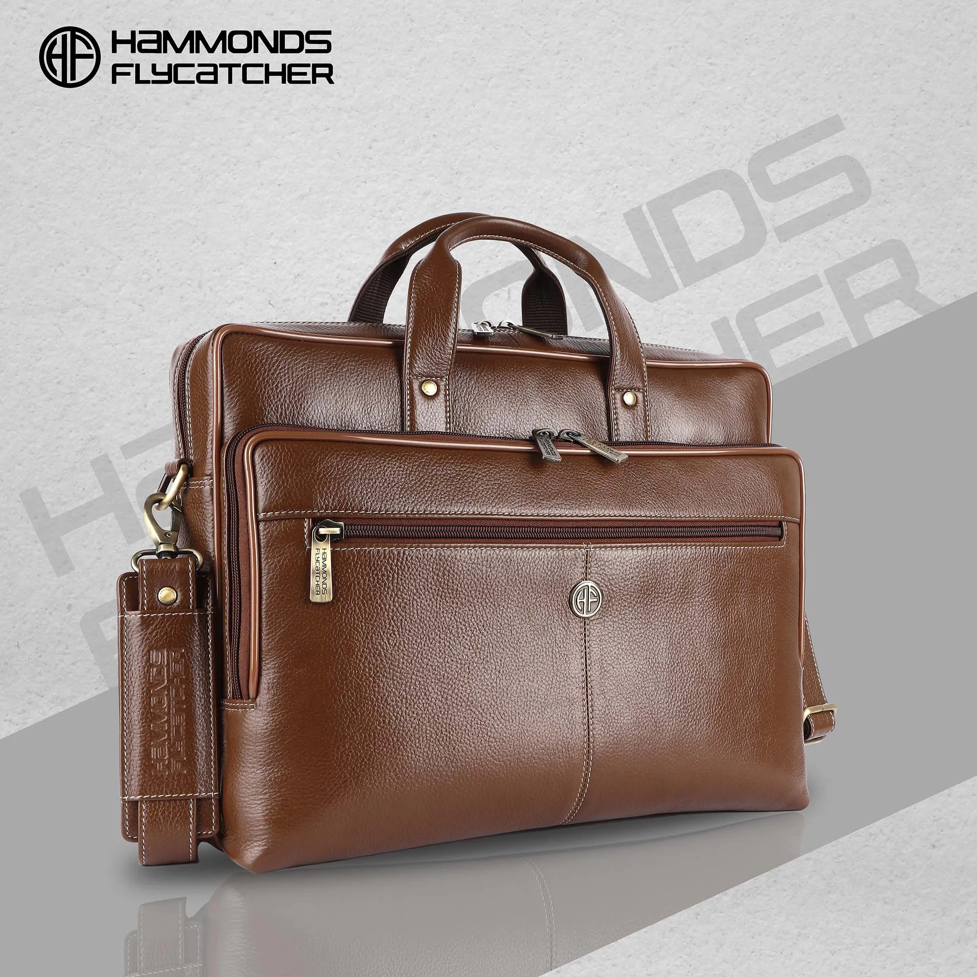 Luxury Leather Laptop Bag for Men - Office Shoulder Bag - Fits 14/15.6/16 Inch Laptops/MacBook