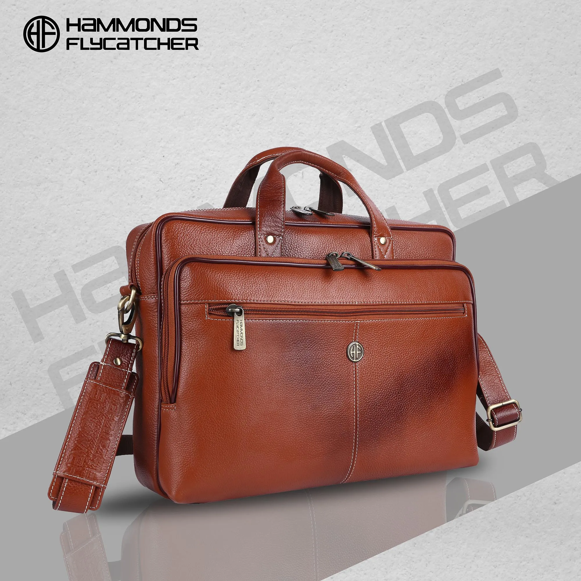 Luxury Leather Laptop Bag for Men - Office Shoulder Bag - Fits 14/15.6/16 Inch Laptops/MacBook