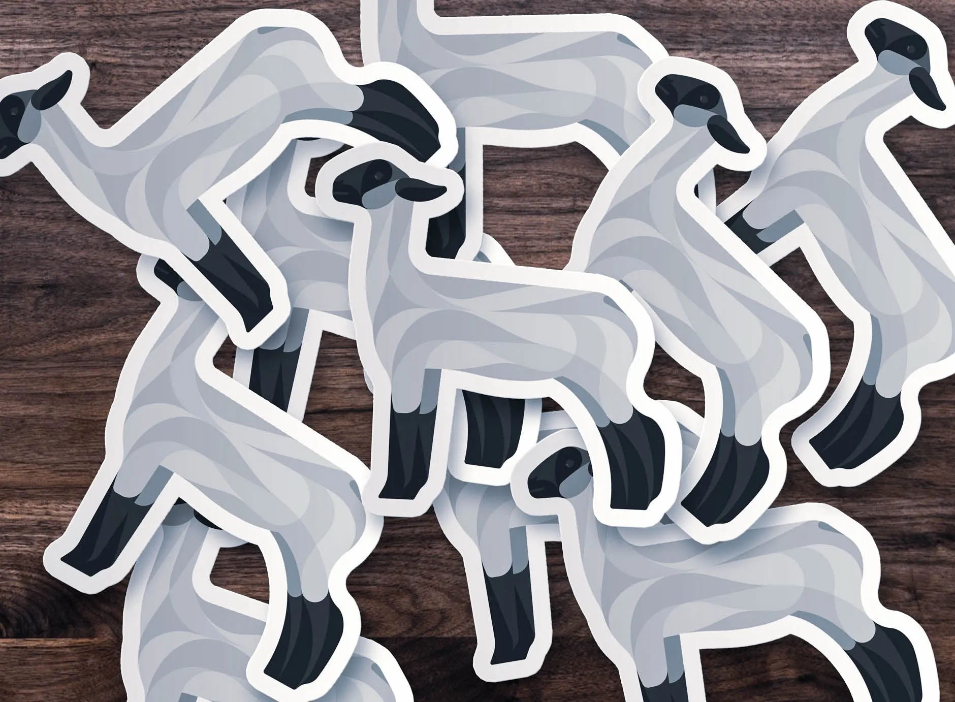 MARKET LAMB KEYCHAIN / STICKER COMBO