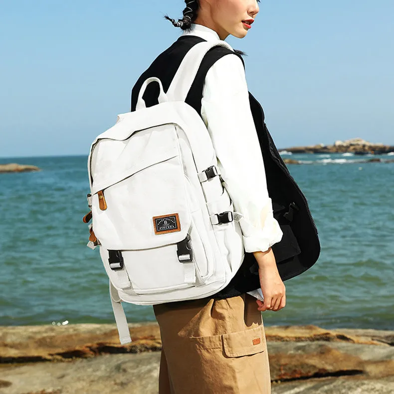 Medium Ladies Canvas Travel Backpack Bag Women Rucksack For Women