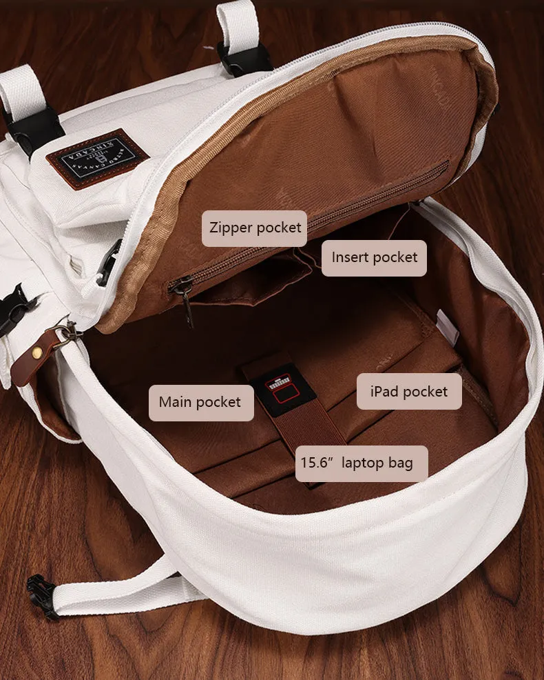 Medium Ladies Canvas Travel Backpack Bag Women Rucksack For Women