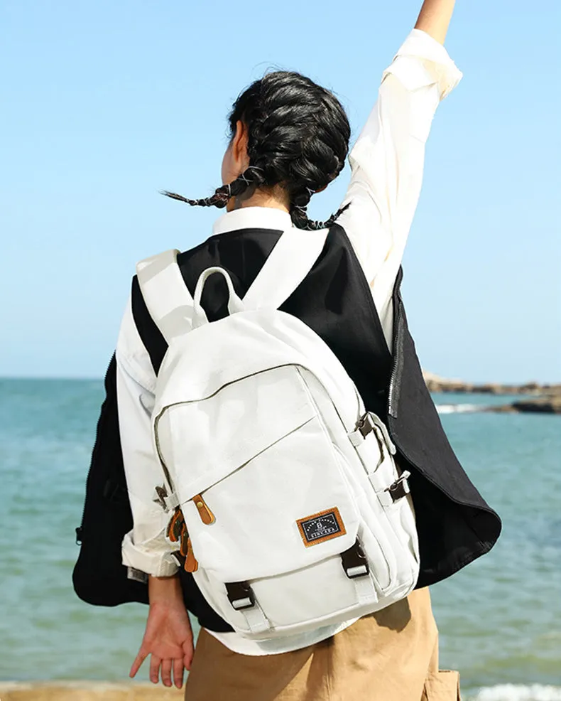 Medium Ladies Canvas Travel Backpack Bag Women Rucksack For Women