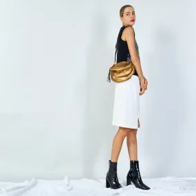 Metallic leather shoulder bag wholesale