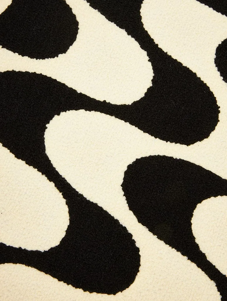 Monochrome Wave Fuzzy Laptop Case