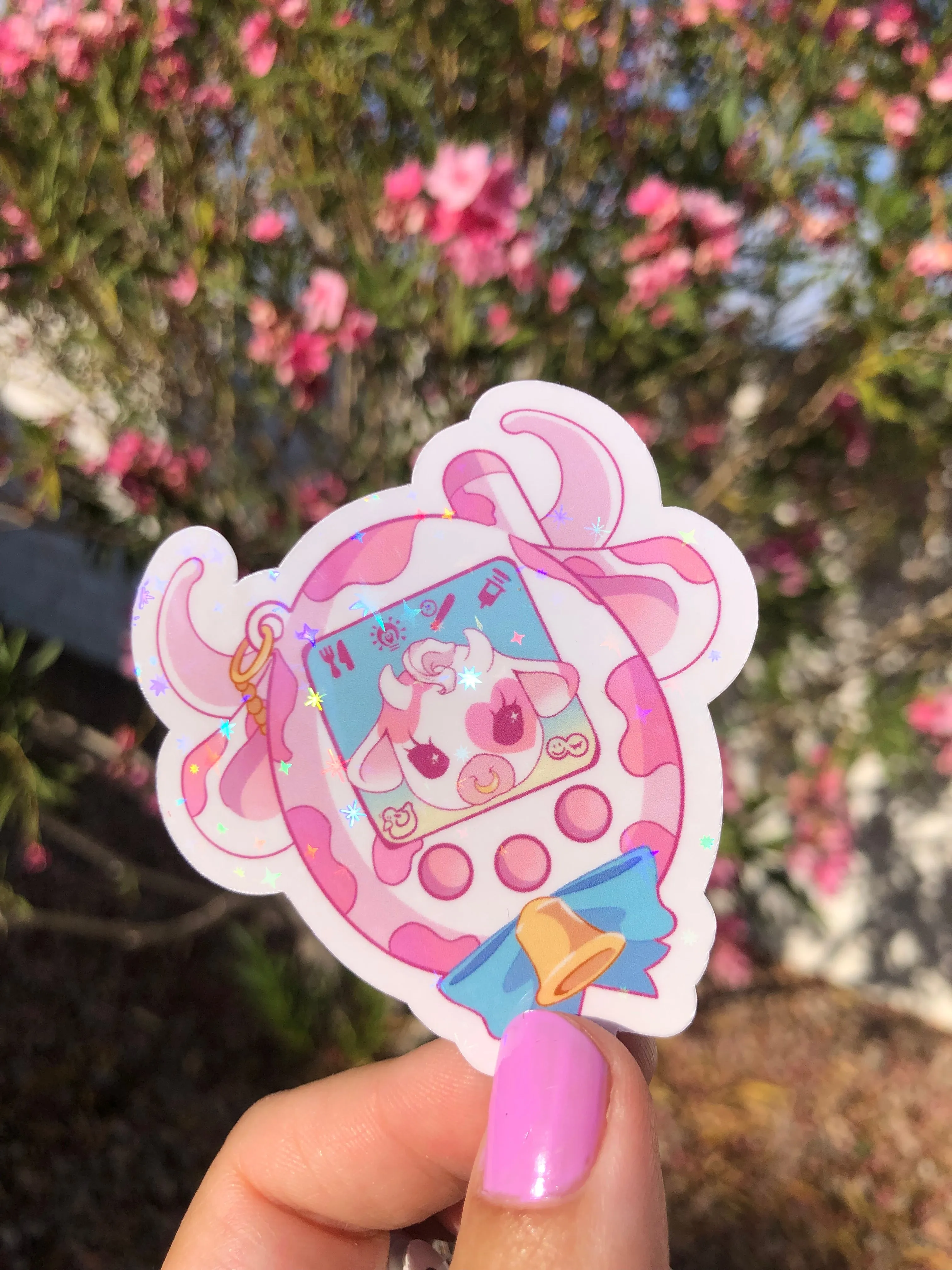 Moolisa Tamagotchi Cow vinyl stickers (set of 7)