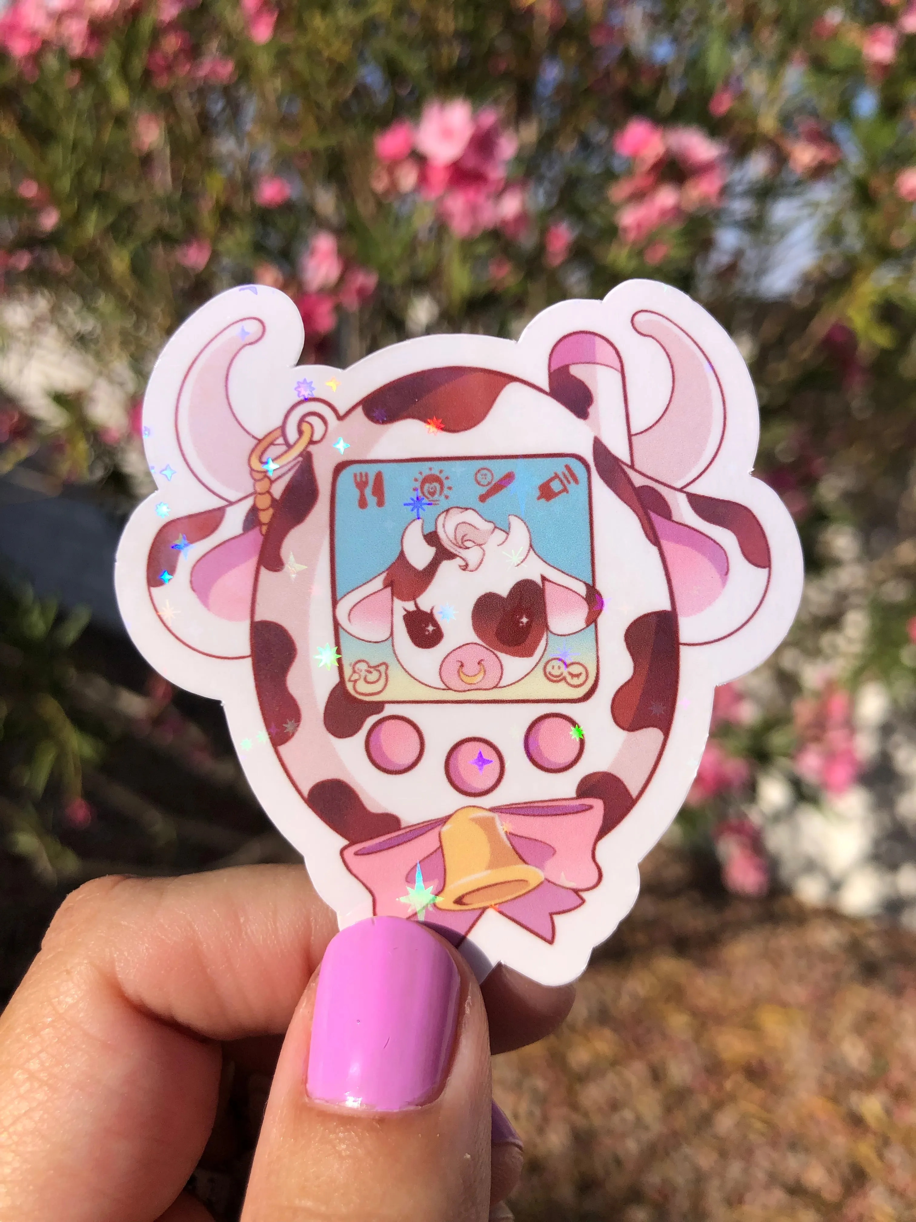 Moolisa Tamagotchi Cow vinyl stickers (set of 7)