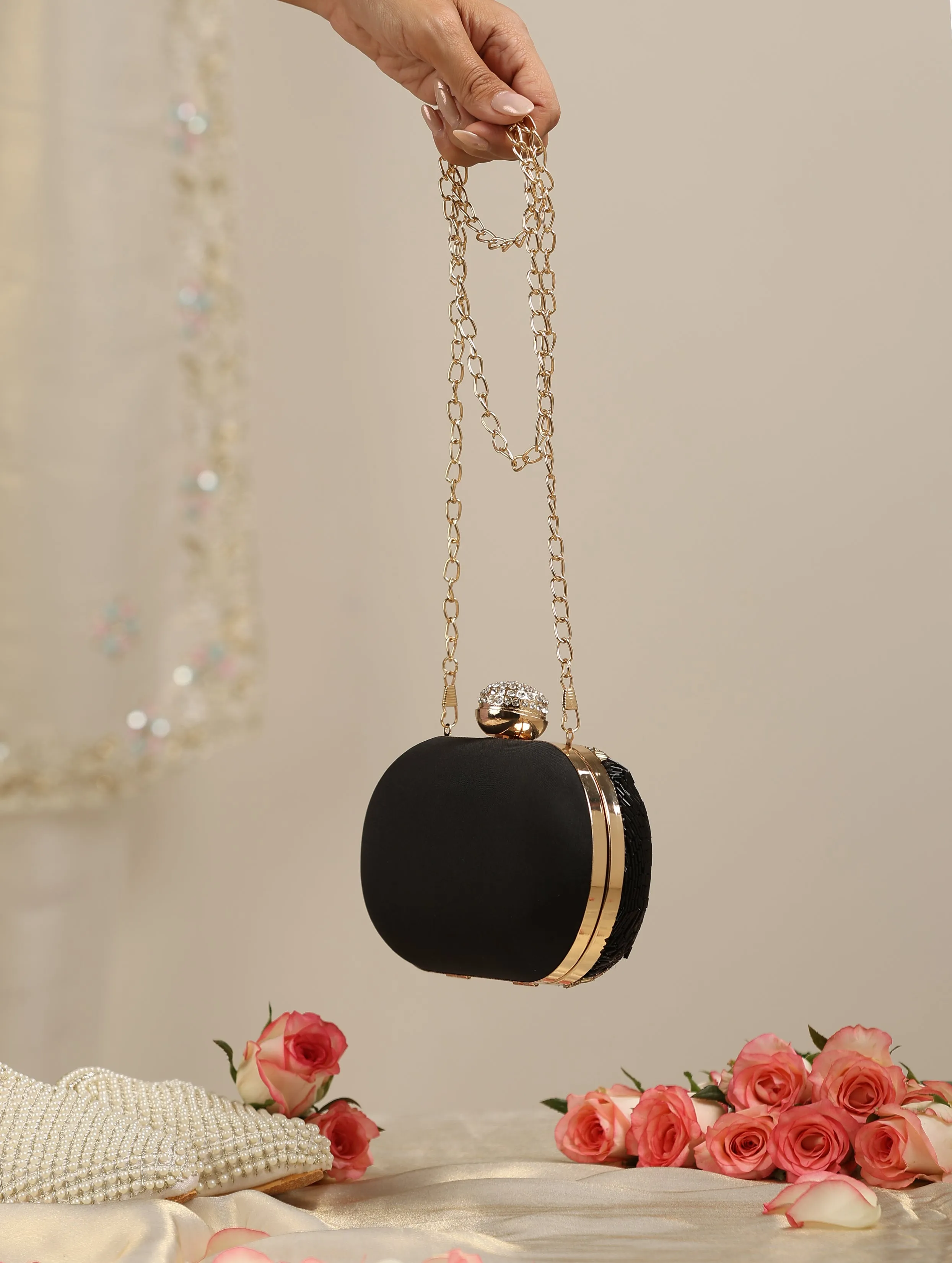 One Solution Black Metal Bag with Gold, Bronze, Silver and Gunmetal