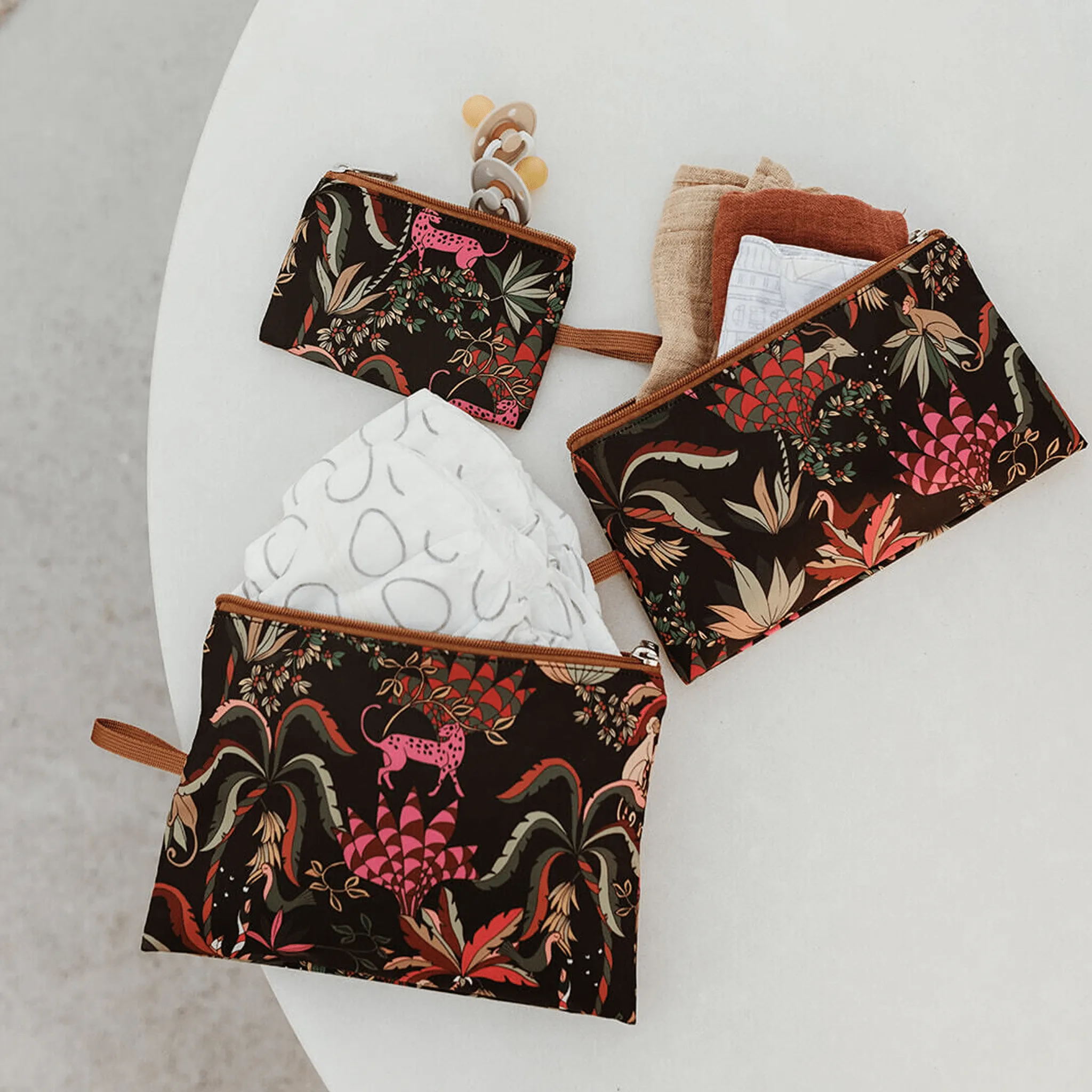 Packing Pouch Trio - Jungle Black