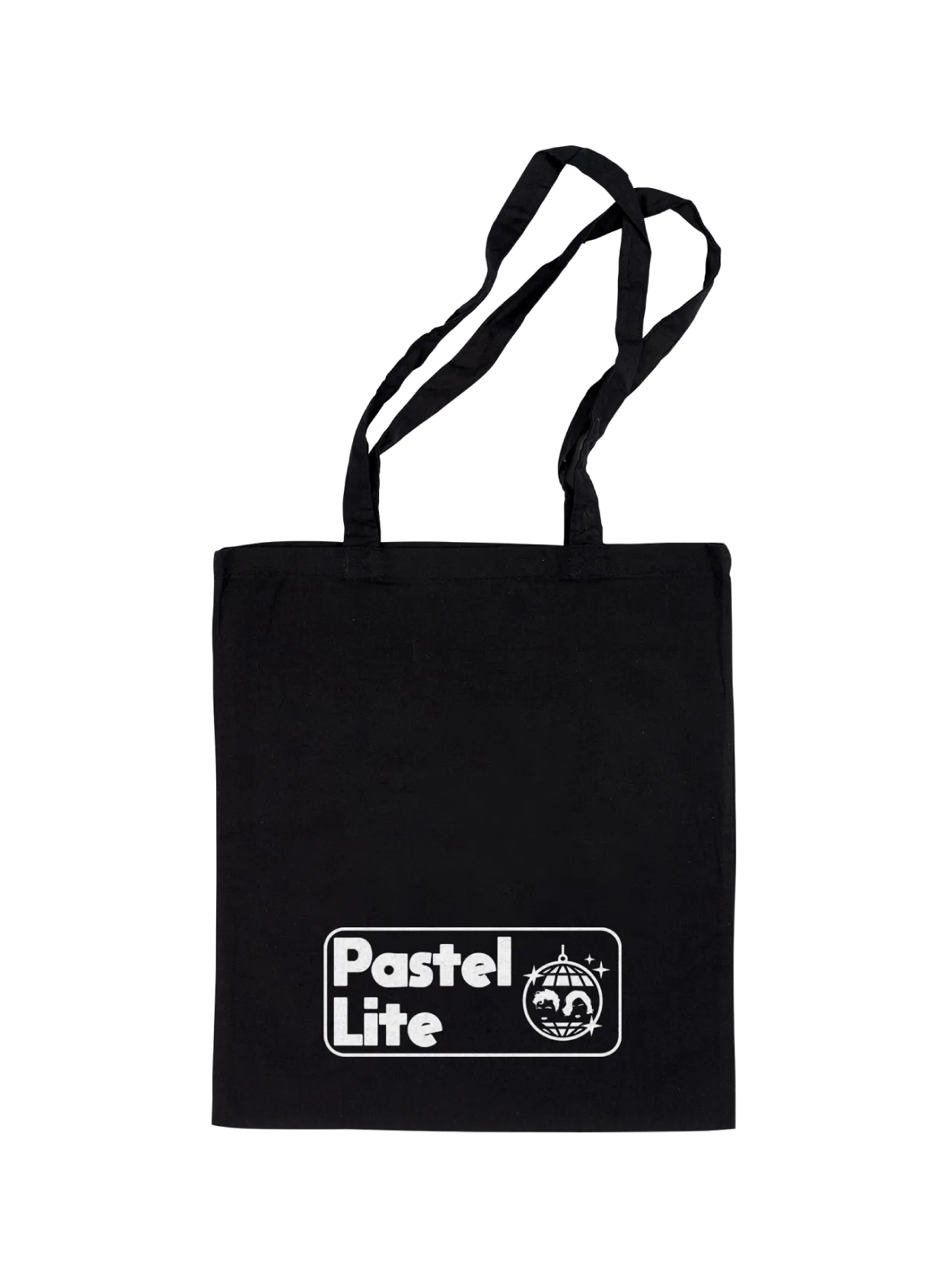 PASTEL LITE: PASTEL LITE (BLACK) TOTE BAG
