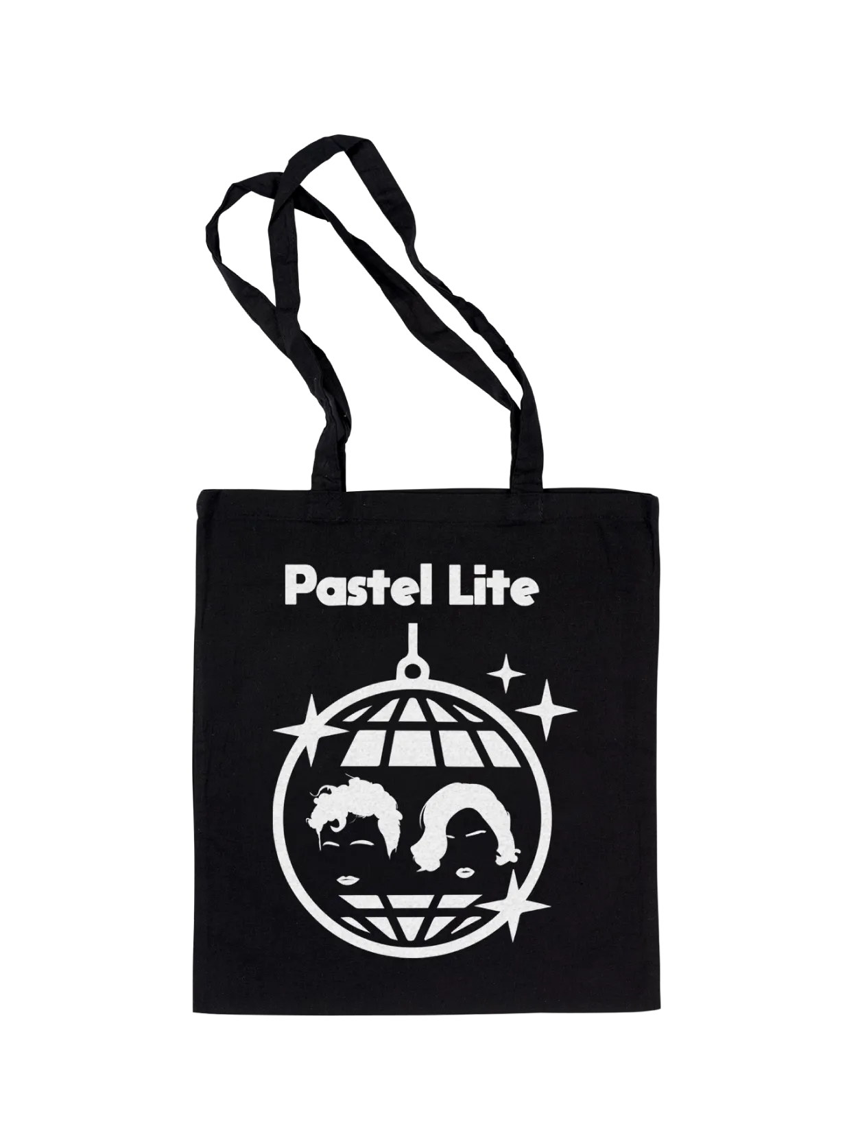 PASTEL LITE: PASTEL LITE (BLACK) TOTE BAG