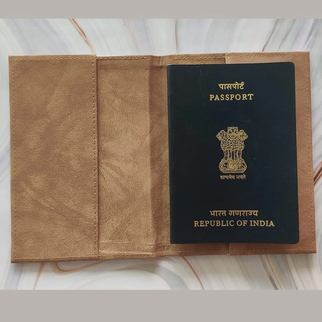 Personalized Passport Cover With Name Suitcase Tag - Black Pattern