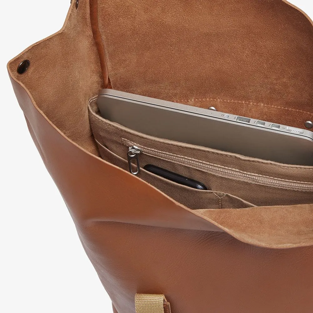 Pickwick Leather Backpack Brown Small