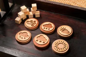 Play Dough Wooden Stamps | Weather Lessons