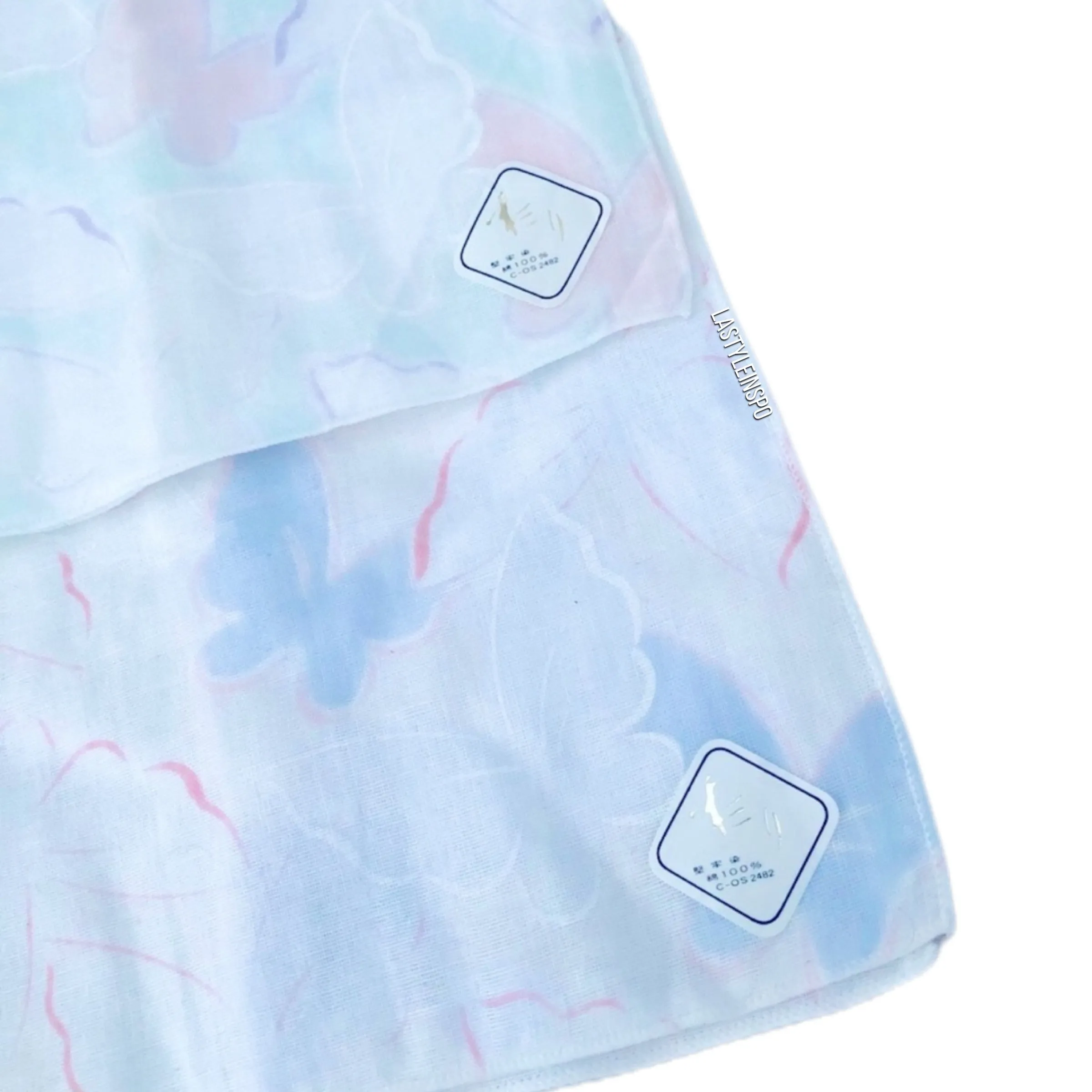 RARE Japanese (2) Bandana Scarve Bundle Floral Pastel 🧁 OS