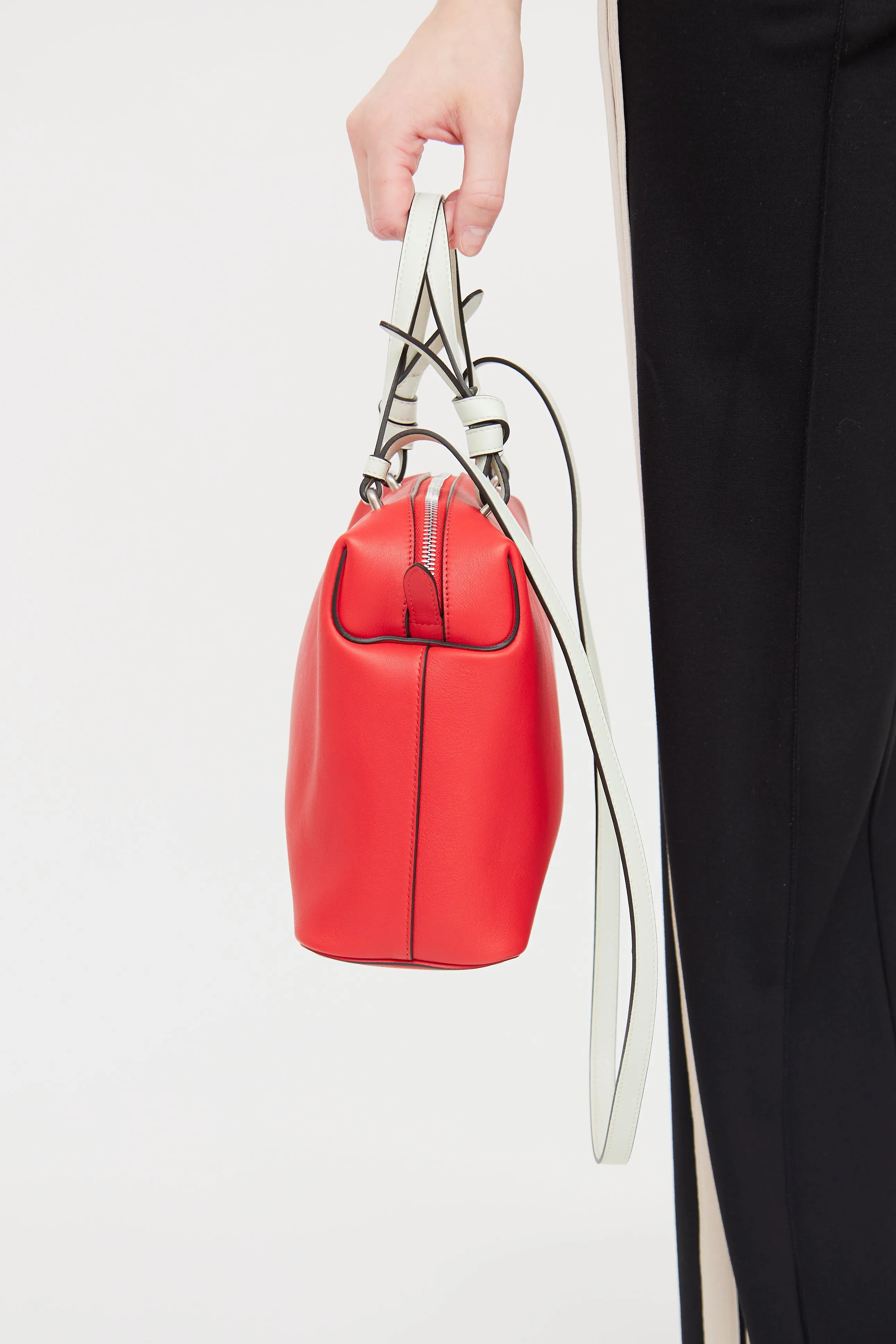 Red & White Cube Bag