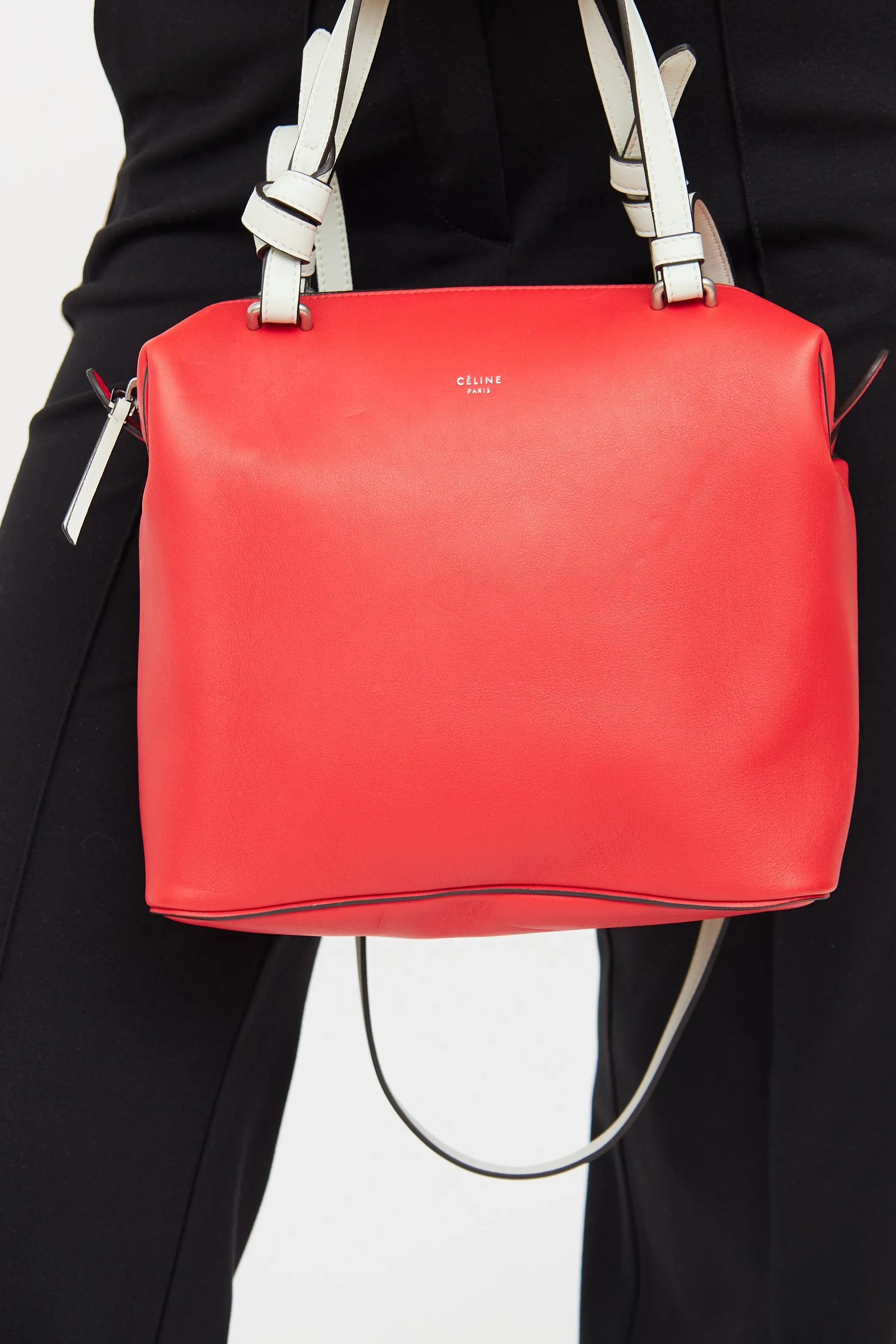 Red & White Cube Bag