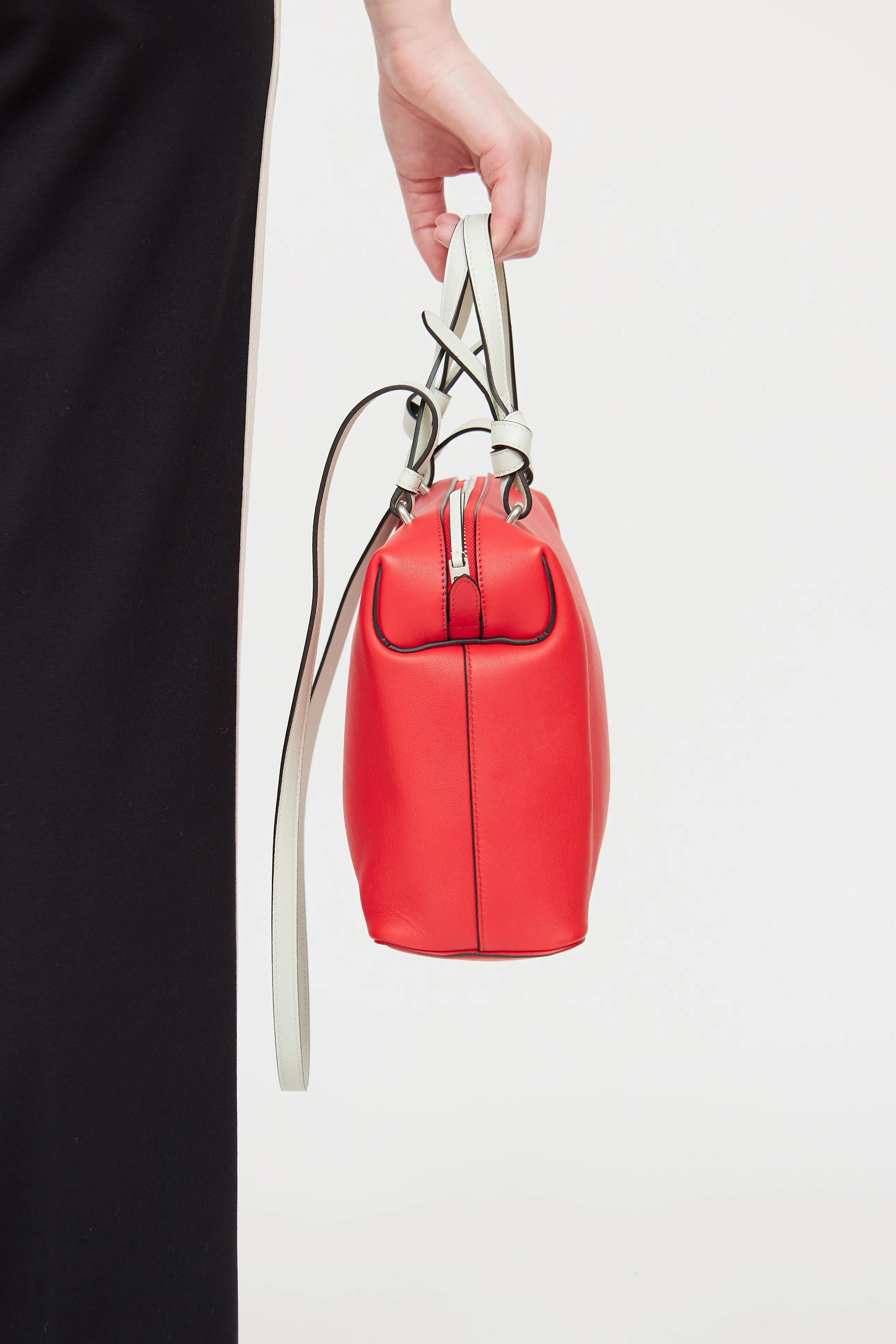 Red & White Cube Bag