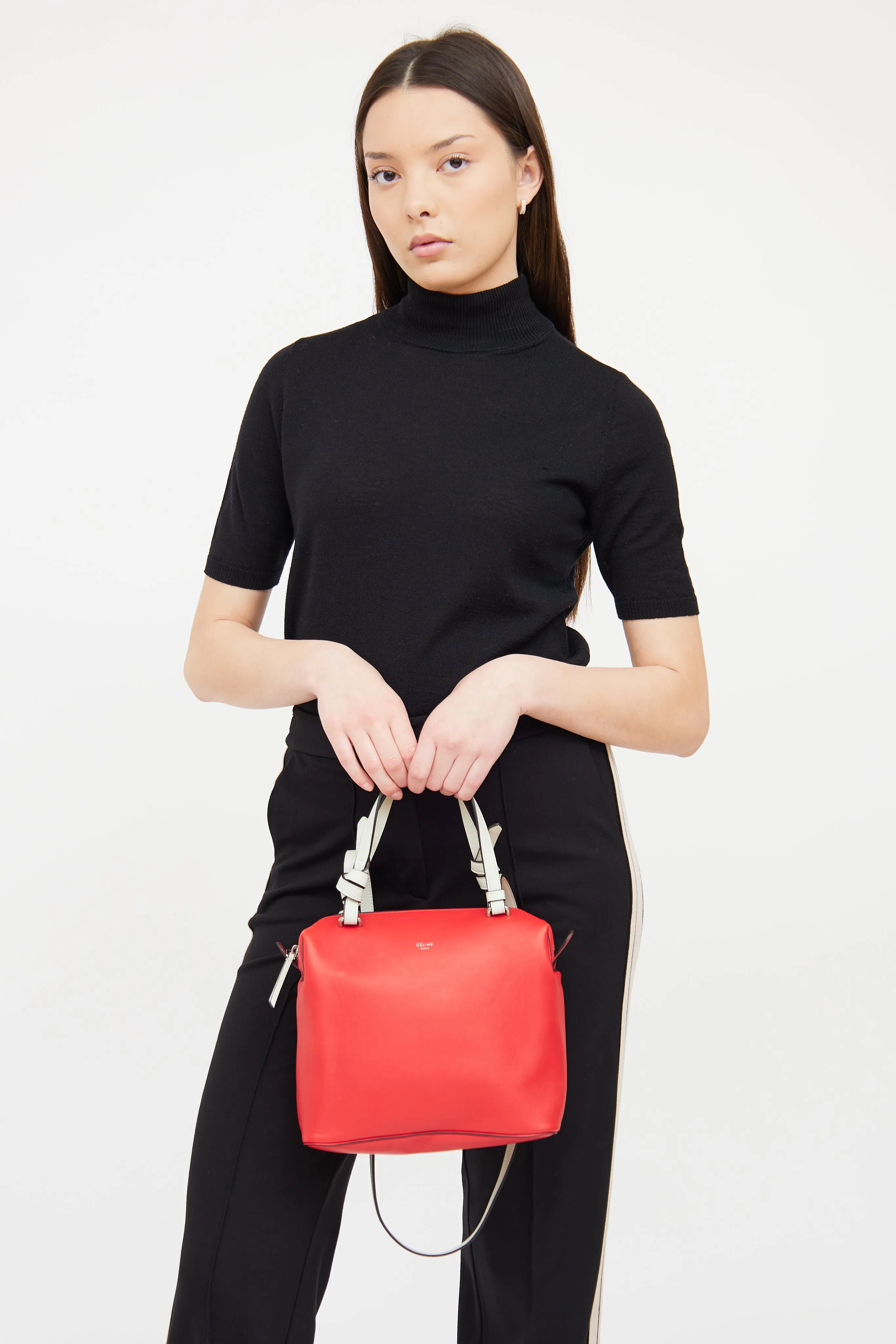 Red & White Cube Bag