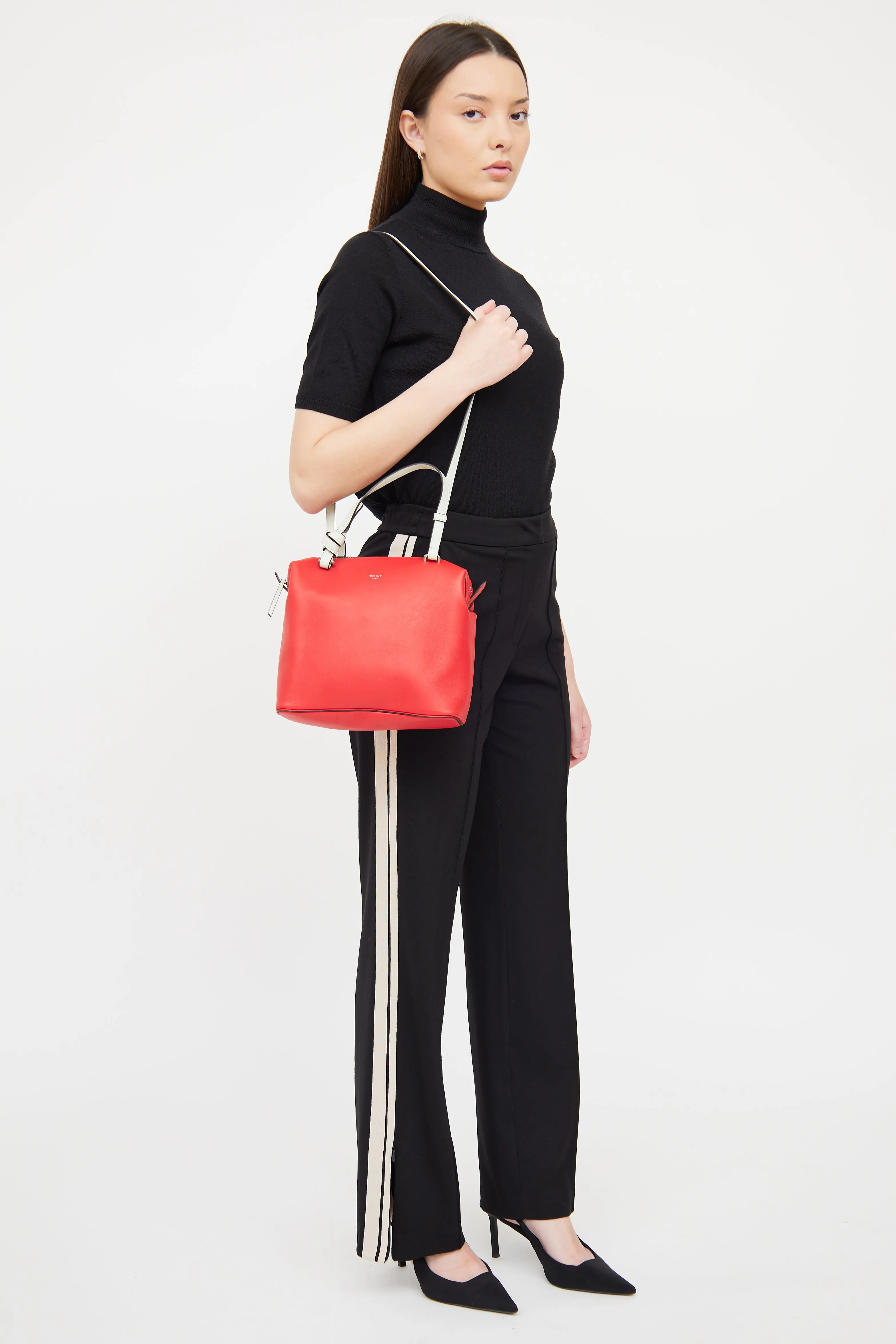 Red & White Cube Bag