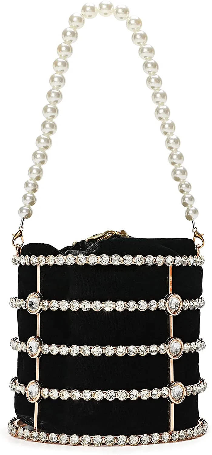 Small Green Clutch  Sparkly Pearl Diamond Handbag