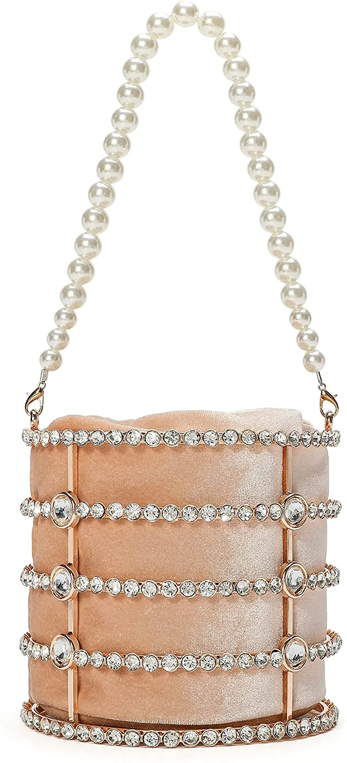 Small Green Clutch  Sparkly Pearl Diamond Handbag