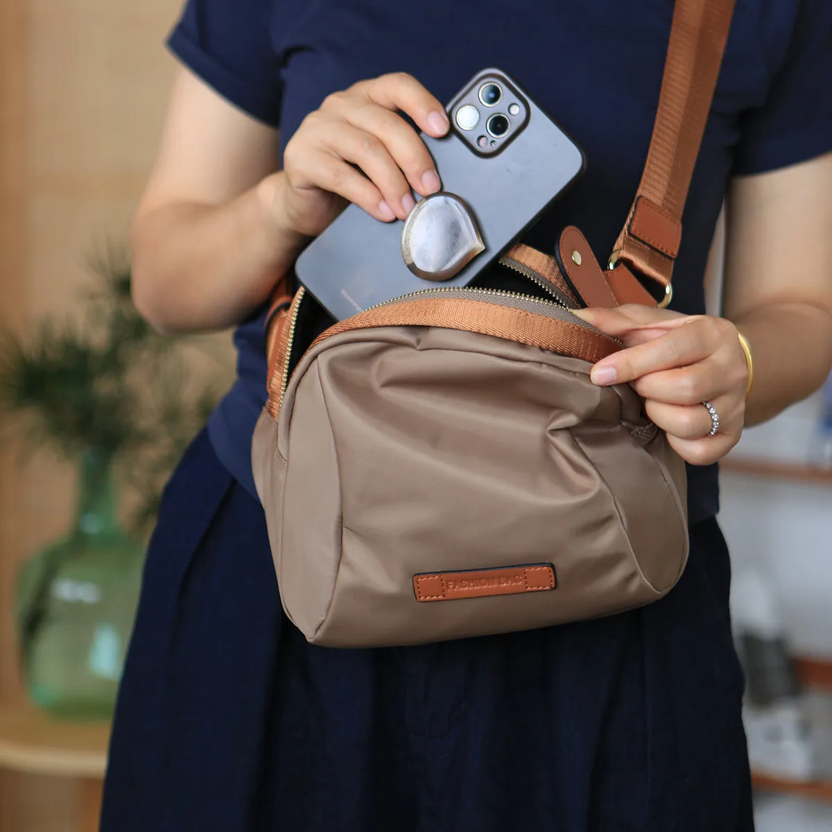 Small Women's Nylon Crossbody Bag Ladies Shoulder Bag
