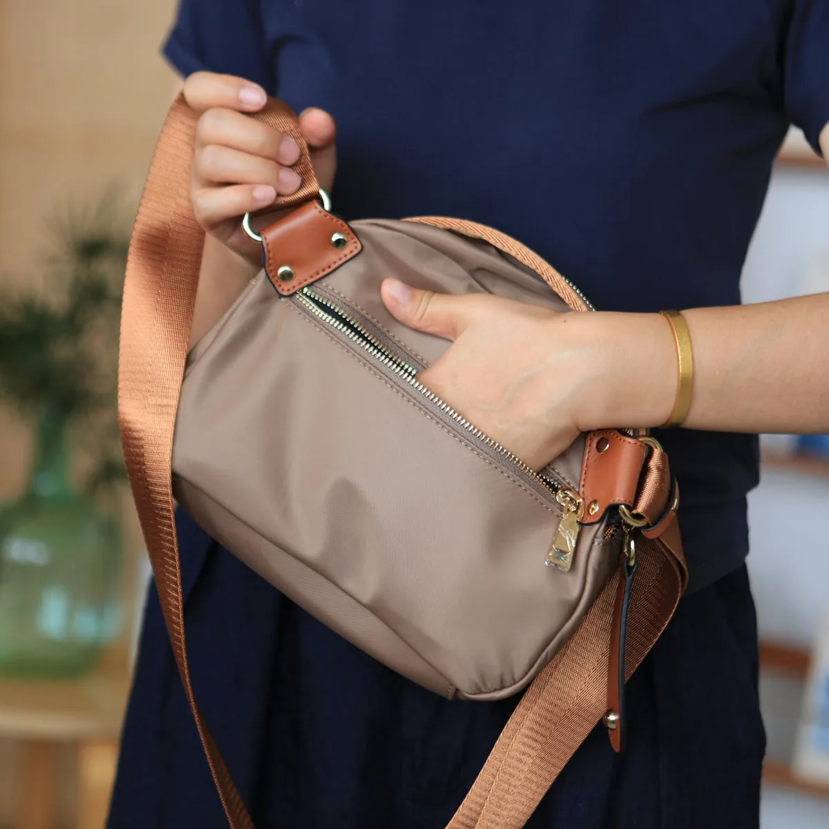 Small Women's Nylon Crossbody Bag Ladies Shoulder Bag