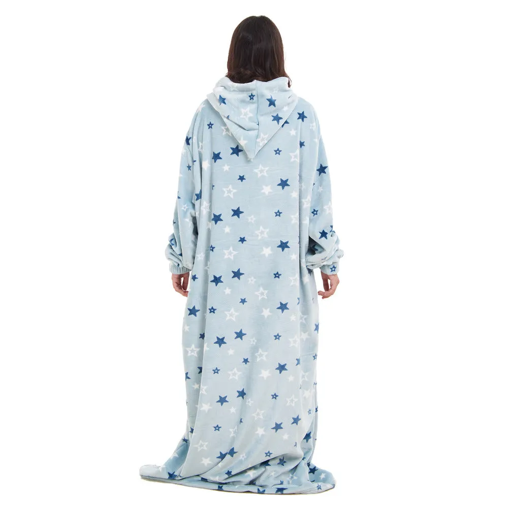 Snuggs Wearable Blanket Monk Pastel Blue Stars