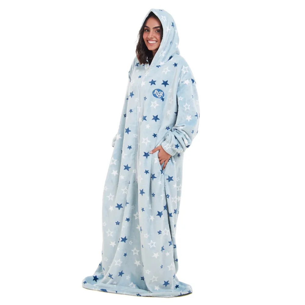 Snuggs Wearable Blanket Monk Pastel Blue Stars