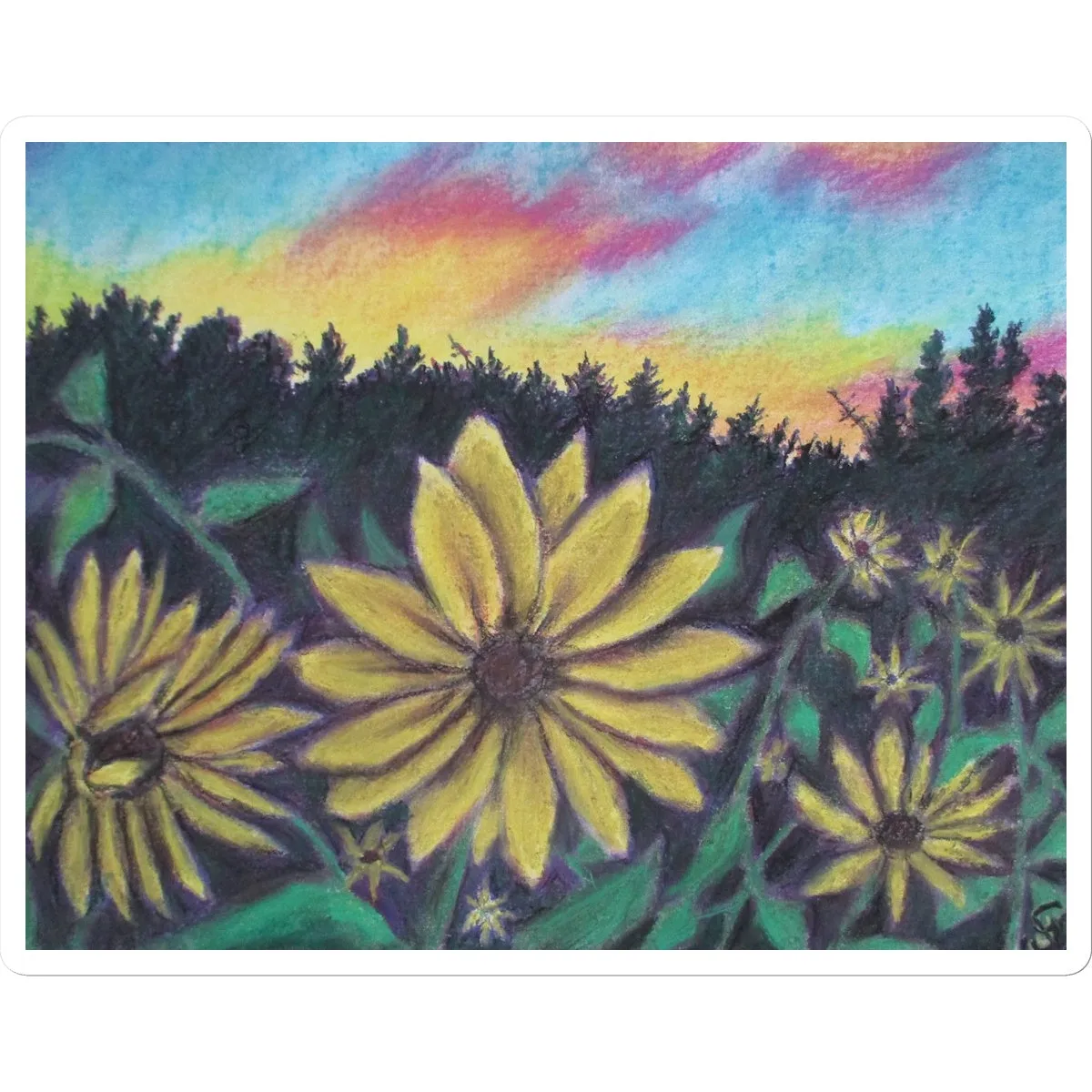 Sunflower Sunset ~ Sticker