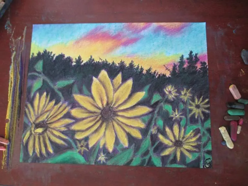 Sunflower Sunset ~ Sticker