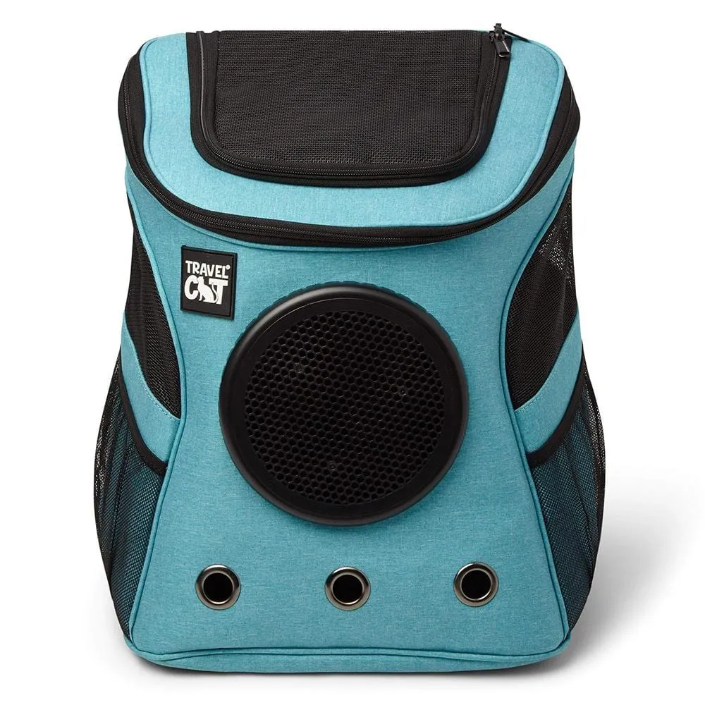 “The Fat Cat” Cat Backpack in Aqua - For Larger Cats