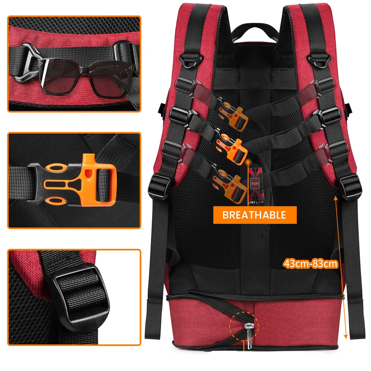 The Pionee Pro 40L Expandable Backpack