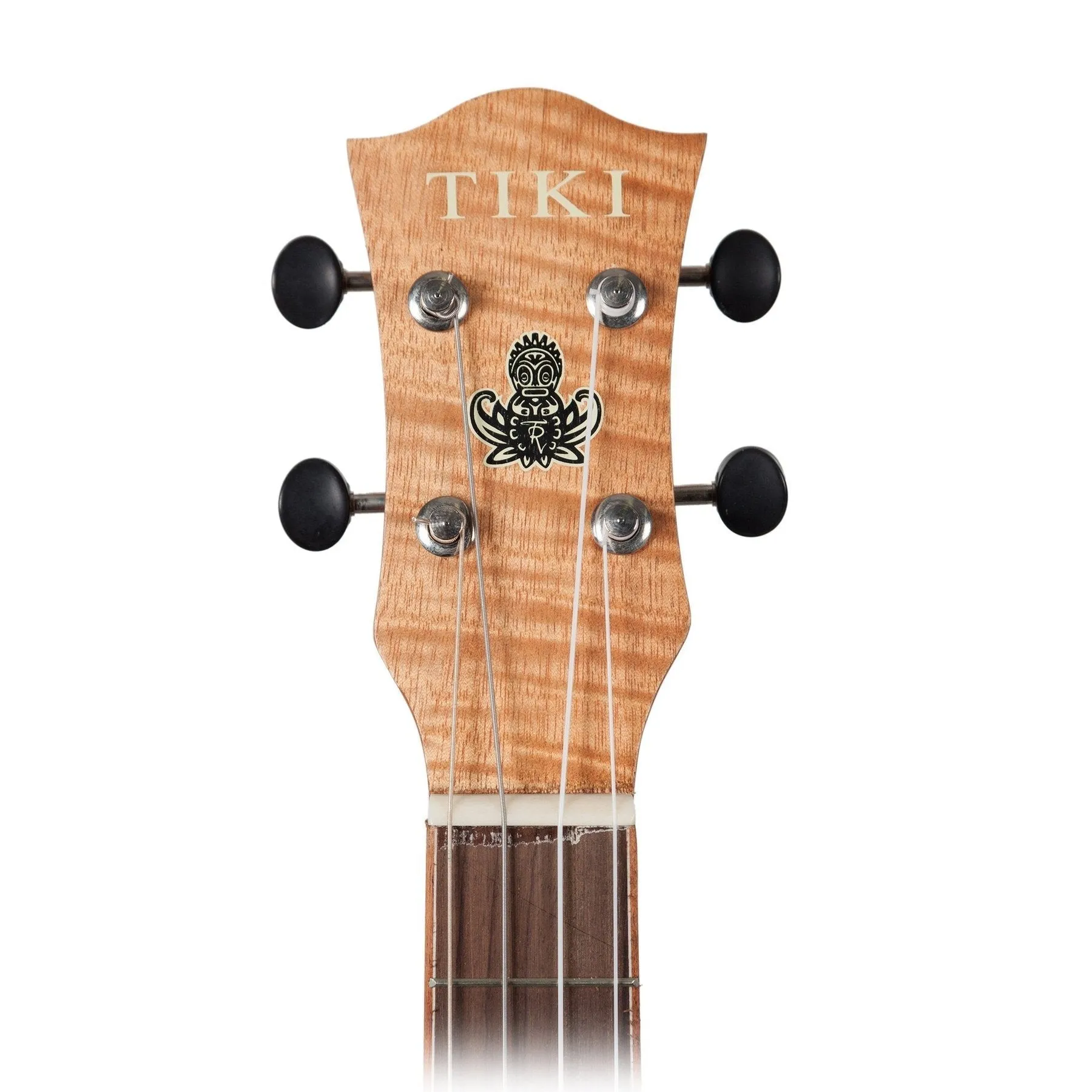 Tiki '2 Series' Mahogany Flame Top Soprano Ukulele with Gig Bag (Natural Satin)