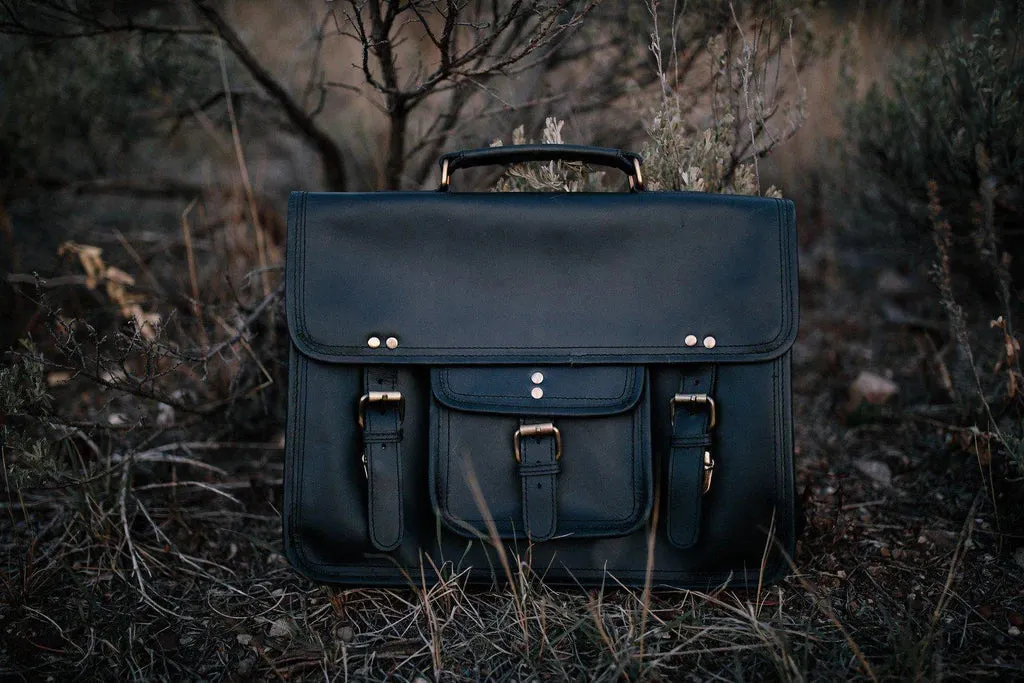 Top Grain Buffalo Leather Briefcase