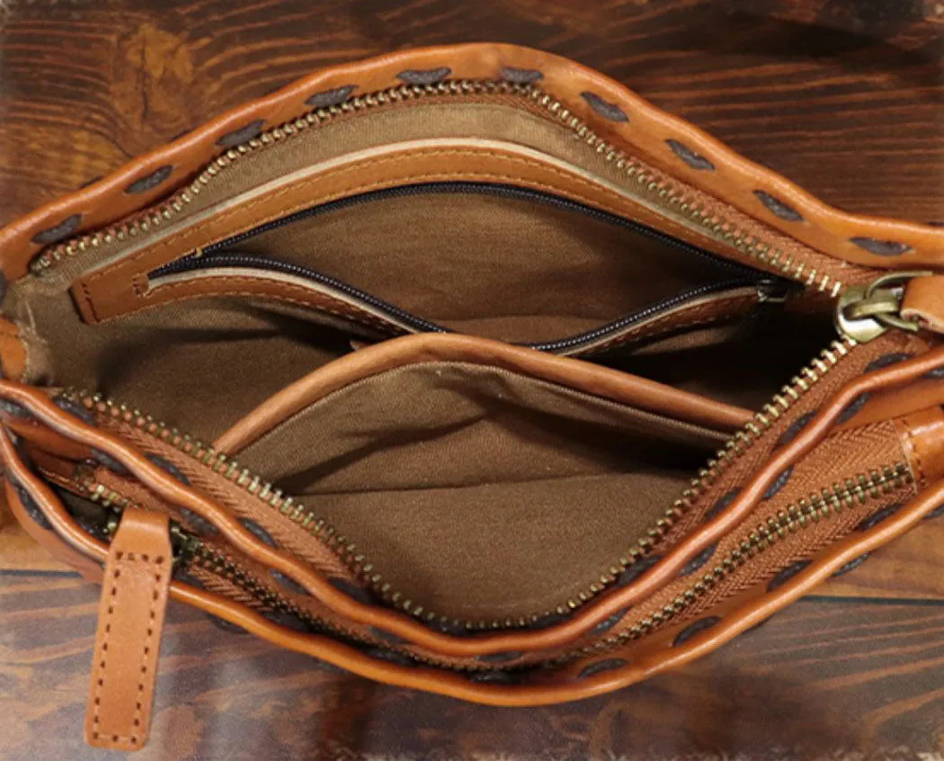 Vintage Womens Crossbody Chest Bag Leather Sling Bags For Women