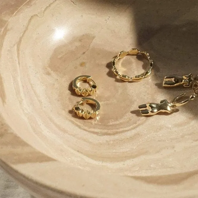 Vita Lips Huggies 18ct Gold Plated Earrings AE04_GP