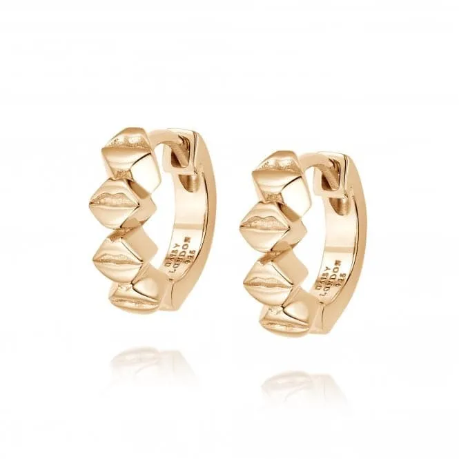 Vita Lips Huggies 18ct Gold Plated Earrings AE04_GP
