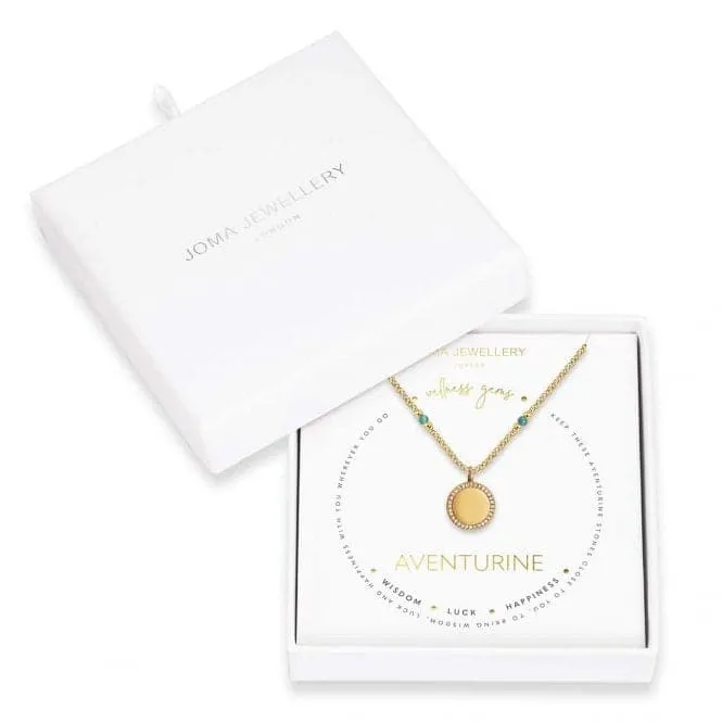 Wellness Gems Gold Aventurine 45cm With 5cm Extender Necklace 3847